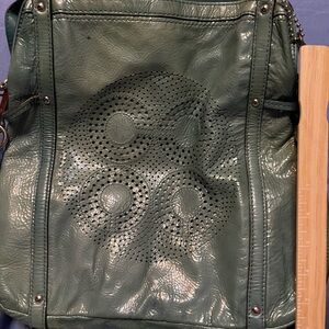 Coach Green Leather Shoulder Bag